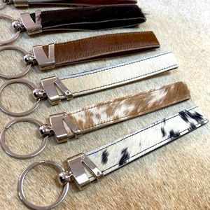 🐄🐄 HANDMADE COWHIDE KEY FOBS🐄🐄.                   . 🐮FREE SHIPPING 🐮